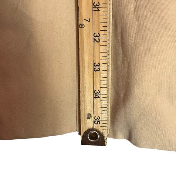 Mary McFadden Safari Trench Coat Womens 22W Khaki Tan Belted Luxury Plus Size - Picture 8 of 10